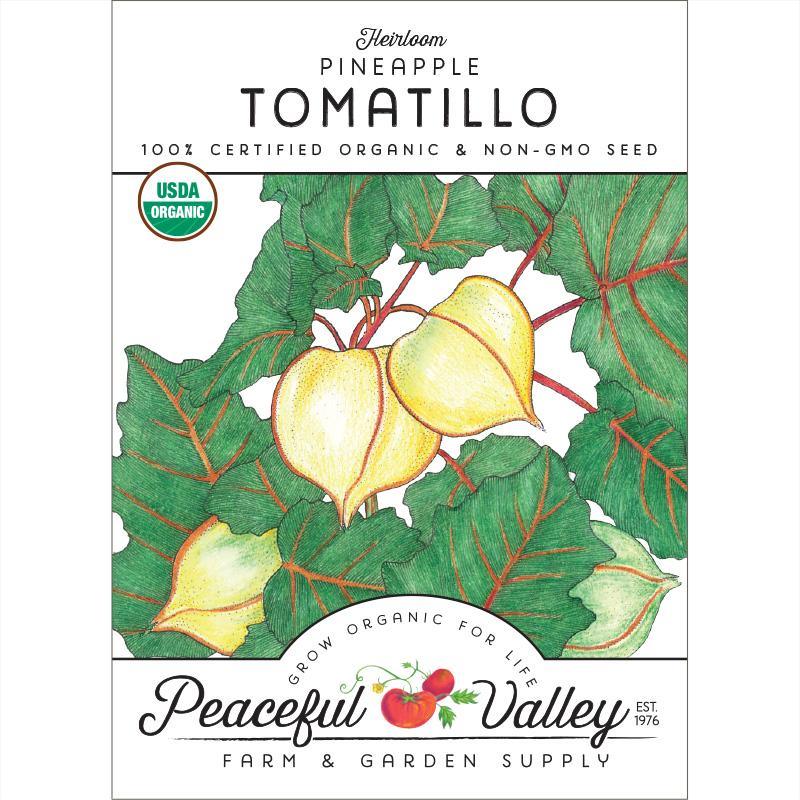 Pineapple (Ground Cherry) Tomatillo Seeds (Organic) Peaceful Valley