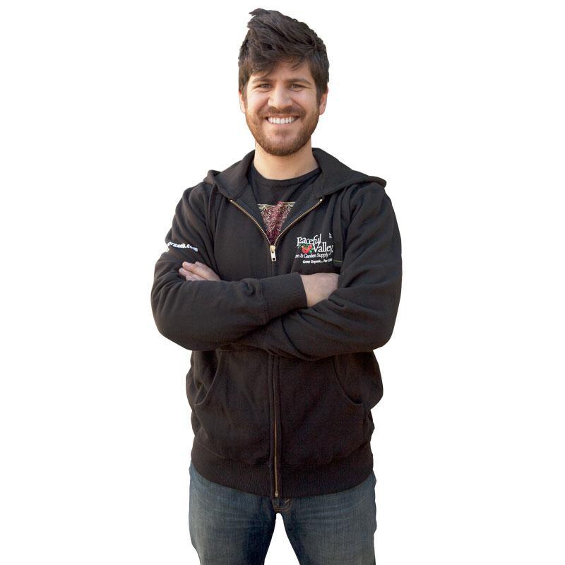 Peaceful Valley Hooded Zipper Sweatshirt - Large (Black) Peaceful Valley