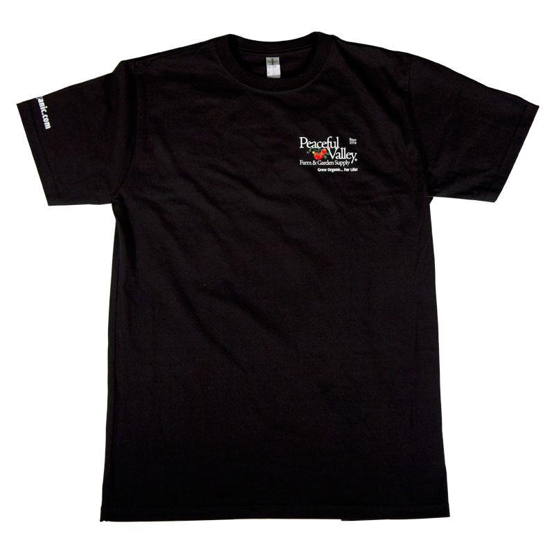 Peaceful Valley's Organic Black T-Shirt (X-Large) Peaceful Valley