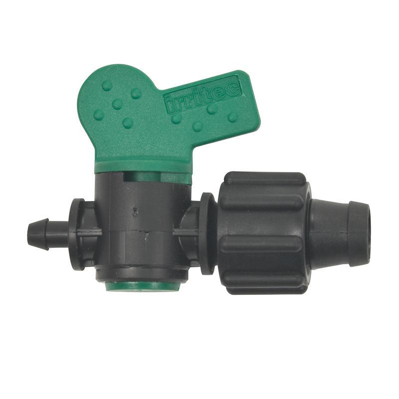Perma-Loc 1/4" Barbed Fitting with shut off valve Grow Organic