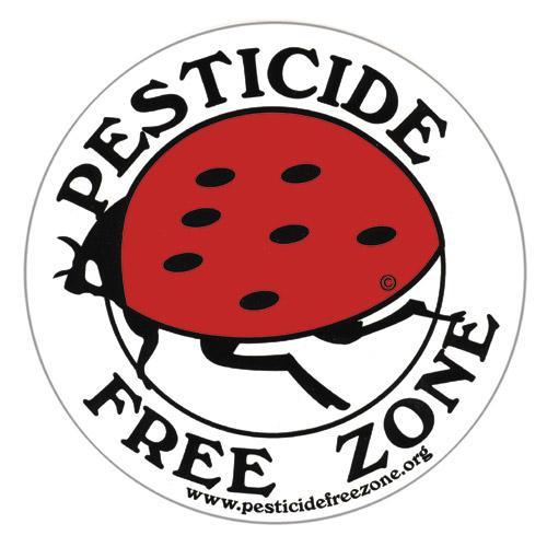 Pesticide Free Zone Sign Ladybug Grow Organic