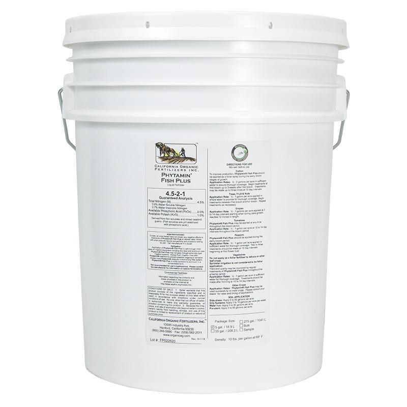 Phytamin Fish Plus, 4.5-2-1 (5 Gallon) California Organic Fertilizer