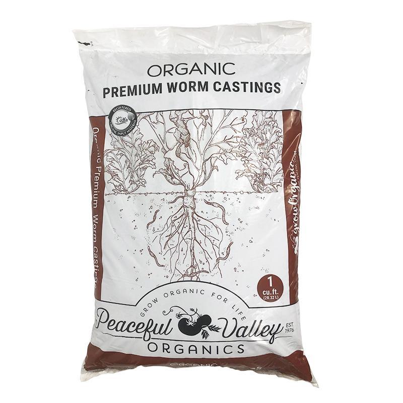 Peaceful Valley Organics Premium Earthworm Castings (1 cu ft) Peaceful Valley