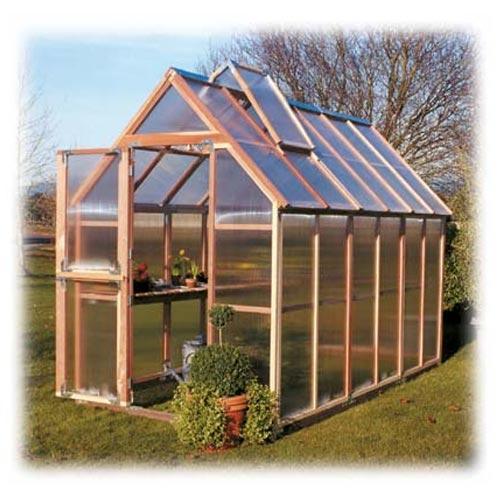 Redwood Greenhouse Kit (Mt Rainier 8' X 16') PV Drop Ship