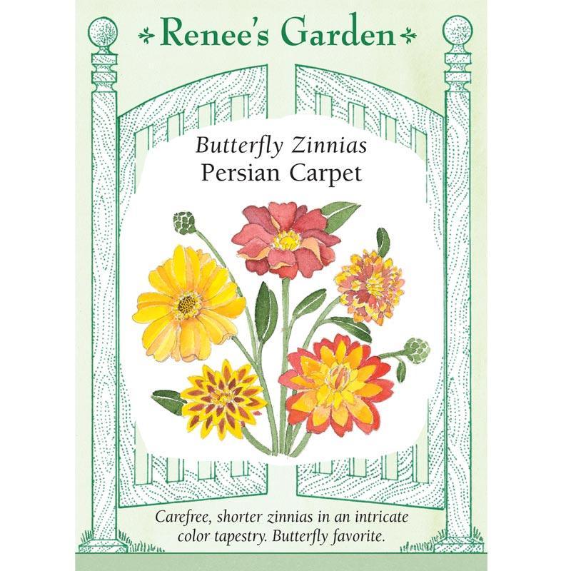 Persian Carpet Butterfly Zinnia Flower Seeds Renee's Garden