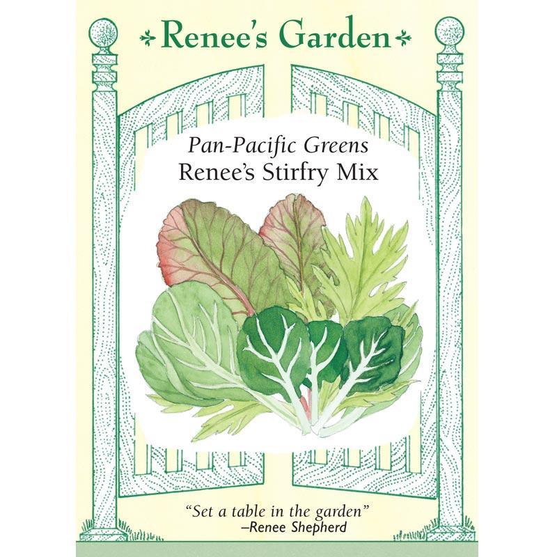 renee's garden seed packets Renee's Stir-fry Pan Pacific Greens Seed Mix