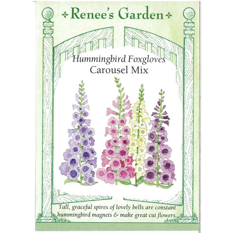 Carousel Hummingbird Foxgloves Flower Seed Mix Renee's Garden