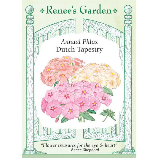 Renee's Garden Phlox Annual Dutch Tapestry - Grow Organic Renee's Garden Phlox Annual Dutch Tapestry Flower Seed & Bulbs