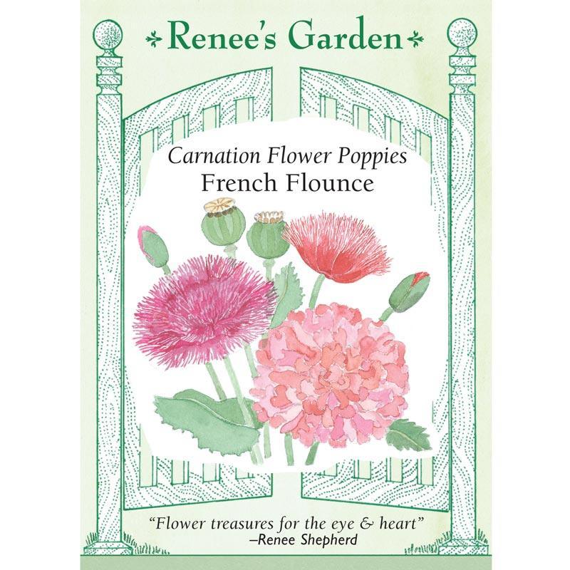 French Flounce Carnation Poppy Flower Seeds Renee's Garden