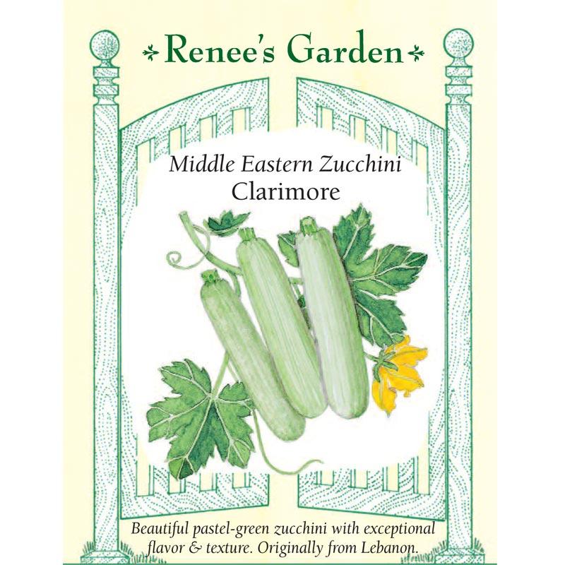 Renee's Garden Squash Summer Zucchini Mid-East Clarimore Renee's Garden Squash Summer Zucchini Mid-East Clarimore Vegetable Seeds