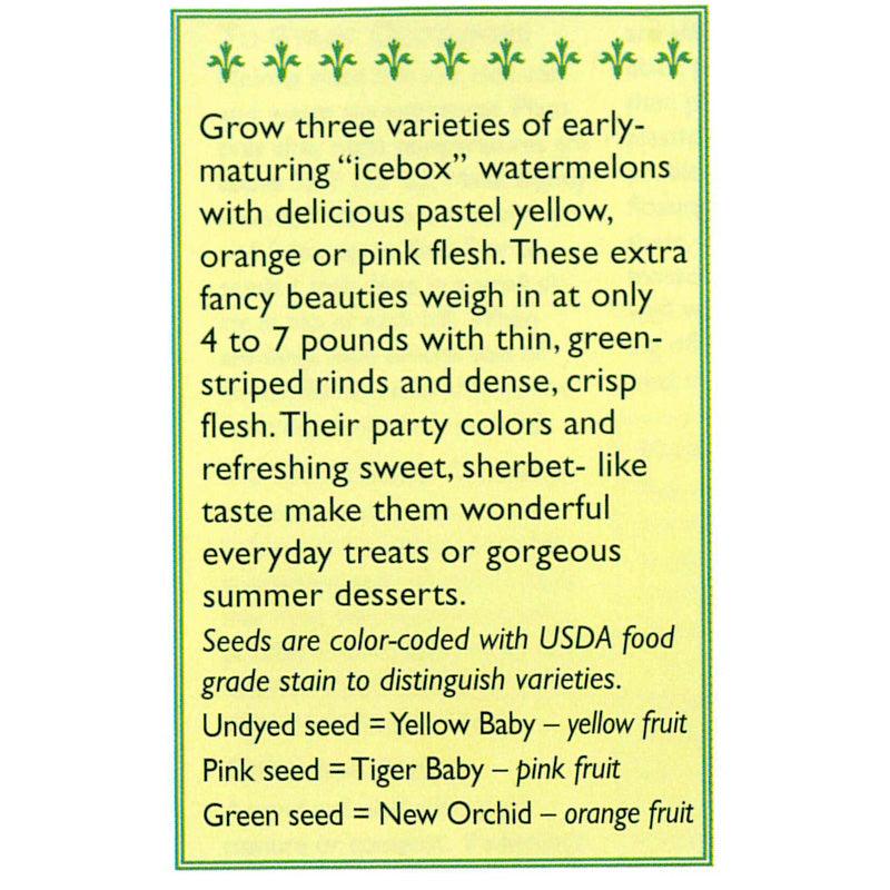 Rainbow Sherbet Trio Watermelon Seed Mix Renee's Garden