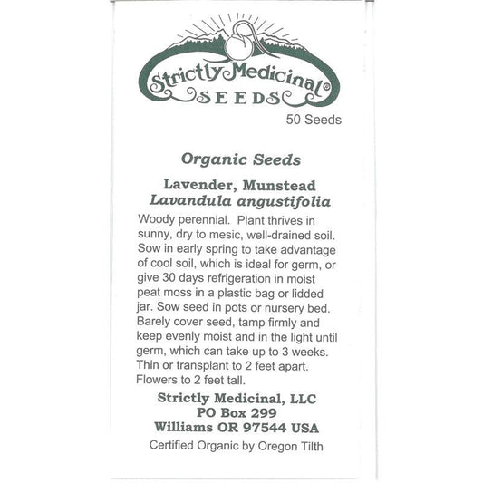Munstead Lavender Seeds (Organic) Strictly Medicinal