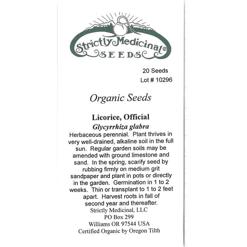 plant licorice flavored seeds Strictly Medicinal Licorice, Official