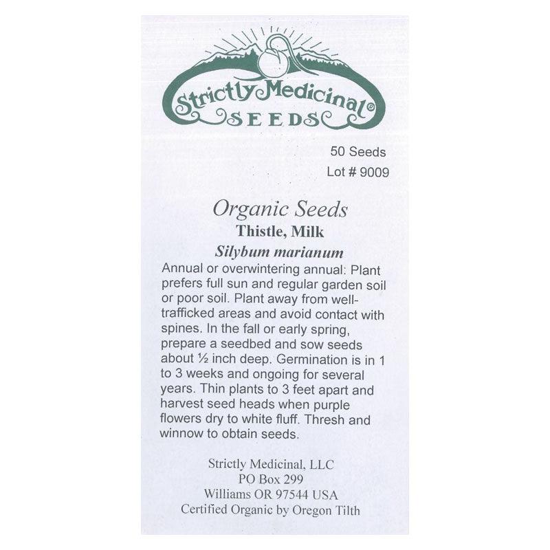 Milk Thistle Seeds (Organic) Strictly Medicinal