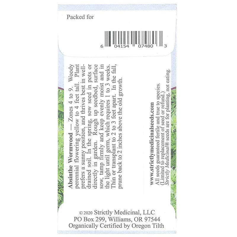 Wormwood Seeds (Organic) Strictly Medicinal