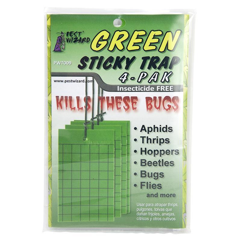 Pest Wizard Green Sticky Card Trap 4-Pack Pest Wizard