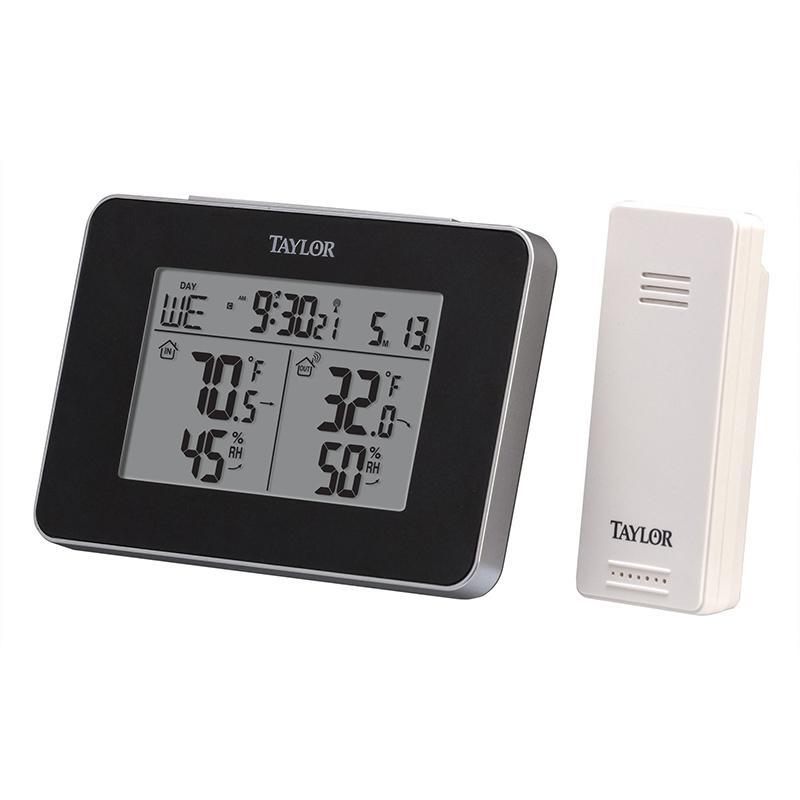 Taylor Wireless Digital Indoor/Outdoor Thermometer Hygrometer Grow Organic