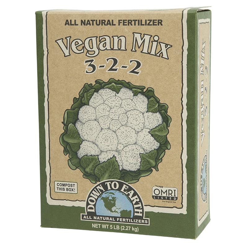 Vegan Mix 3-2-2 Fertilizer (5 Lb Box) - Grow Organic Vegan Mix 3-2-2 Fertilizer (5 lb Box) Fertilizer