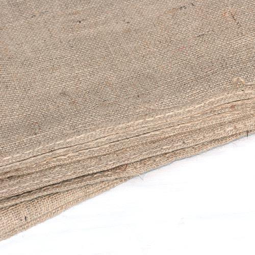 Folded sheet of natural burlap