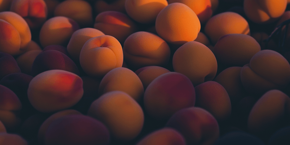 Pile of ripe orange apricots