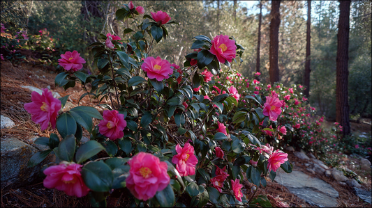 Camelias in the Sierra Foothills