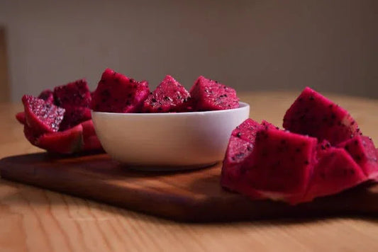Close-Up Photo of Sliced Dragon Fruit