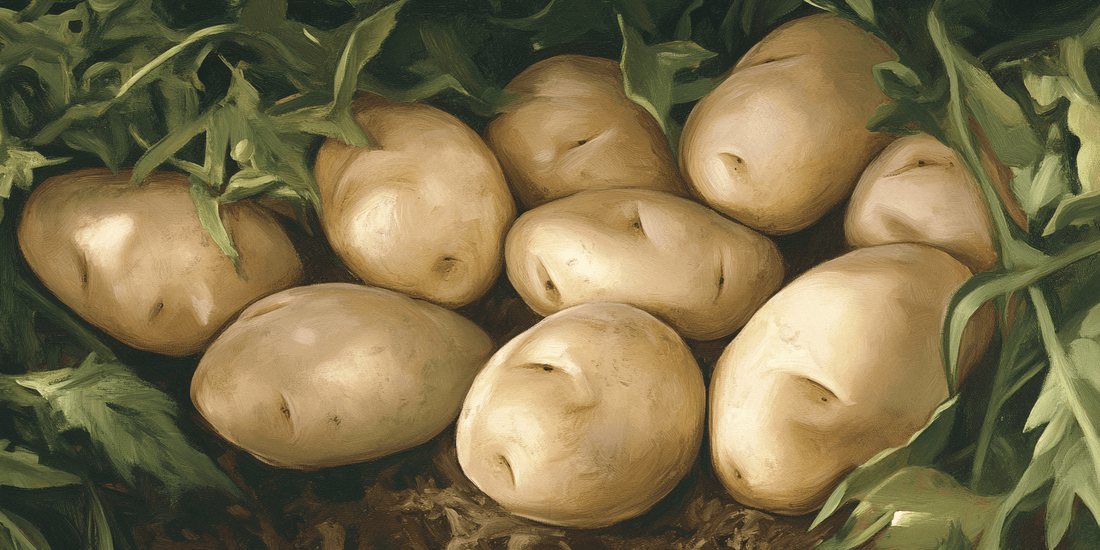 Freshly harvested potatoes