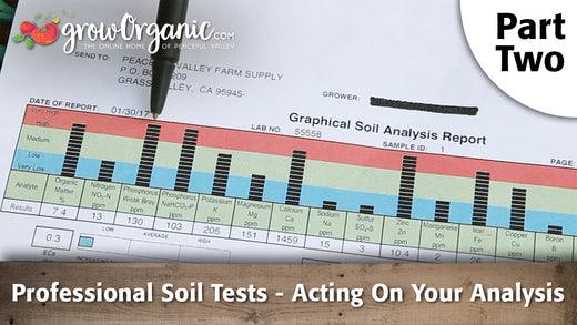 Professional soil-test report and analysis chart