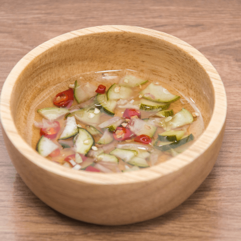Bowl of Thai cucumber relish