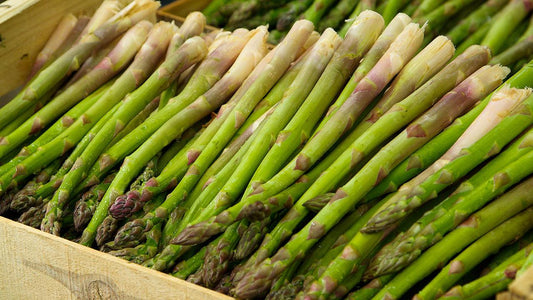 Bundle of fresh green asparagus spears