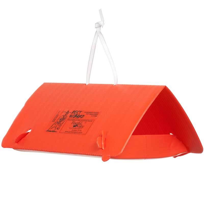 Red reusable delta insect trap with hanging wire