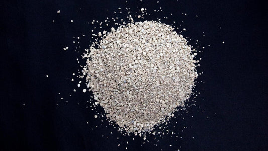 Mound of pale diatomite granules