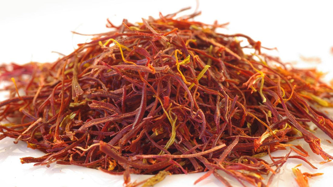Pile of red-orange saffron threads