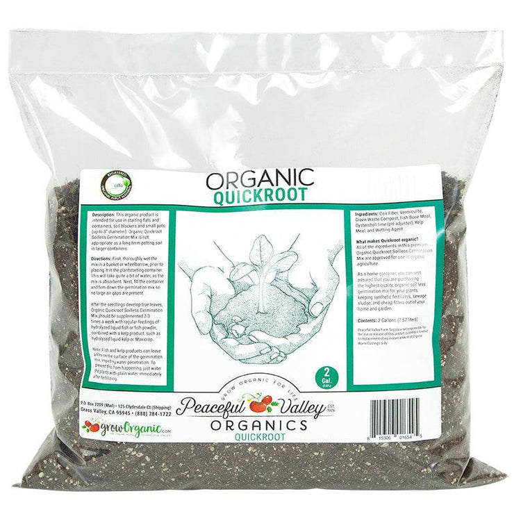 Bag of Peaceful Valley seed-starting medium