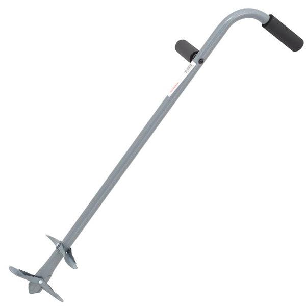 Long-handled metal compost aerator