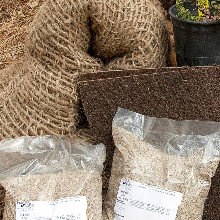 Burlap and woven erosion-control materials