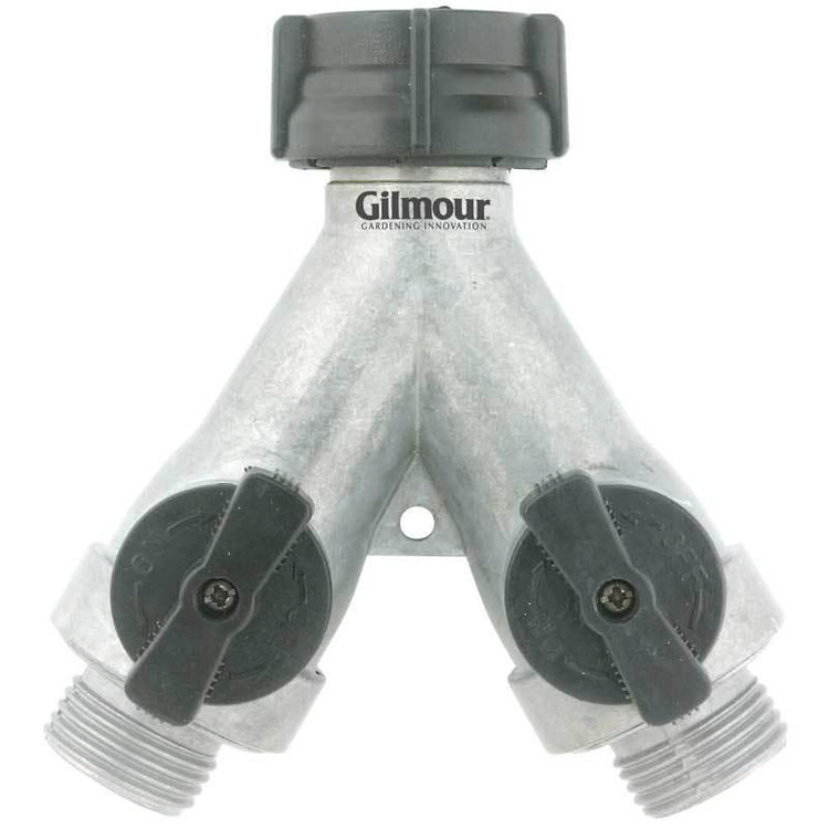 Dual-outlet Gilmour hose connector