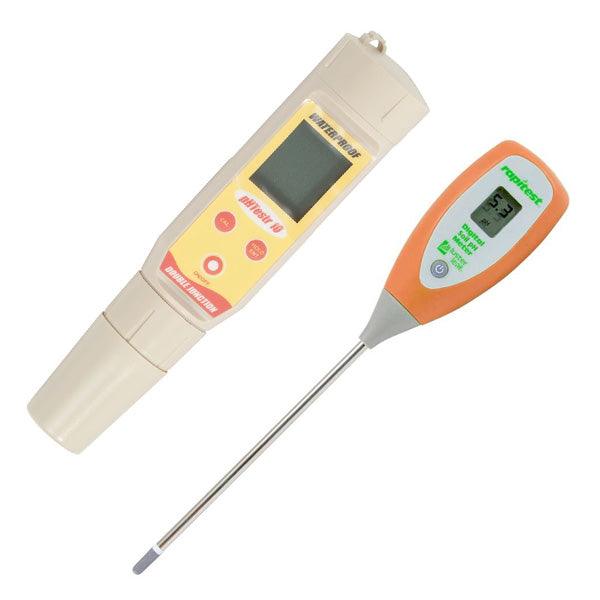 Digital soil pH meter and probe