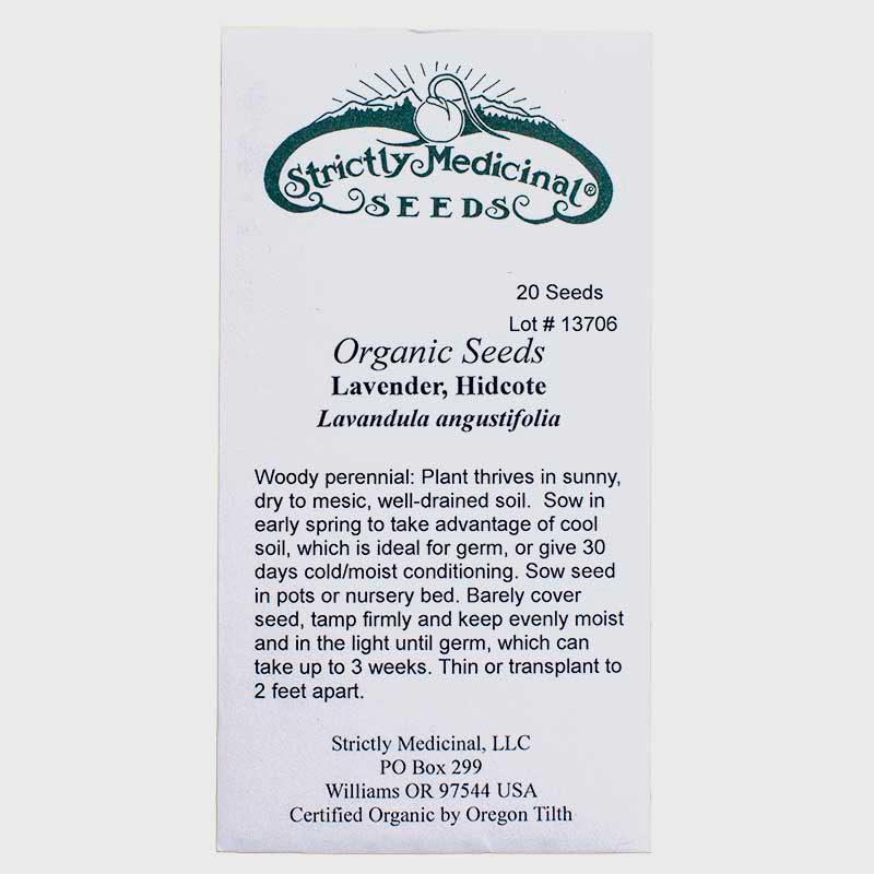Hidcote Lavender Seeds (Organic) Strictly Medicinal