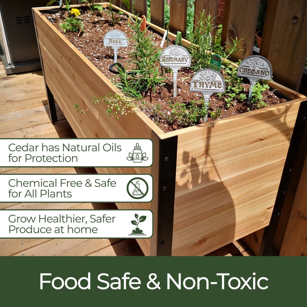 18″ x 60″ Deep Root Raised Garden Bed - 30″ TALL / Select Grade Cedar Planters