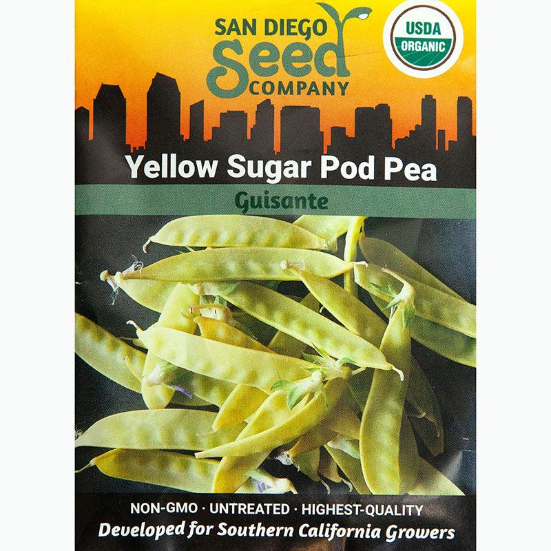 Yellow Sugar Pod Pea Seeds (Organic) San Diego Seed Company