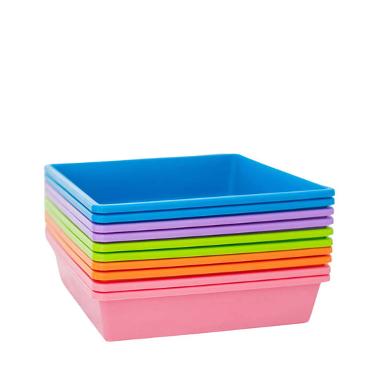1010 Trays 2.5" Deep - Extra Strength 10 Trays / Multicolor / With Hole Bootstrap Farmer