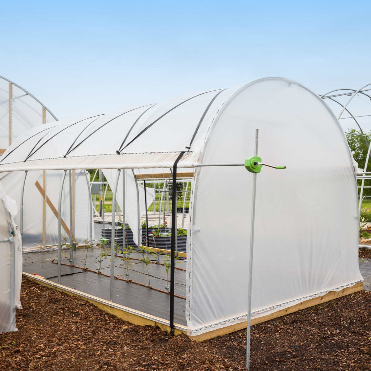 10' Essential High Tunnel Kit - Roll-up Sides and End Wall Door Kit Included Bootstrap Farmer
