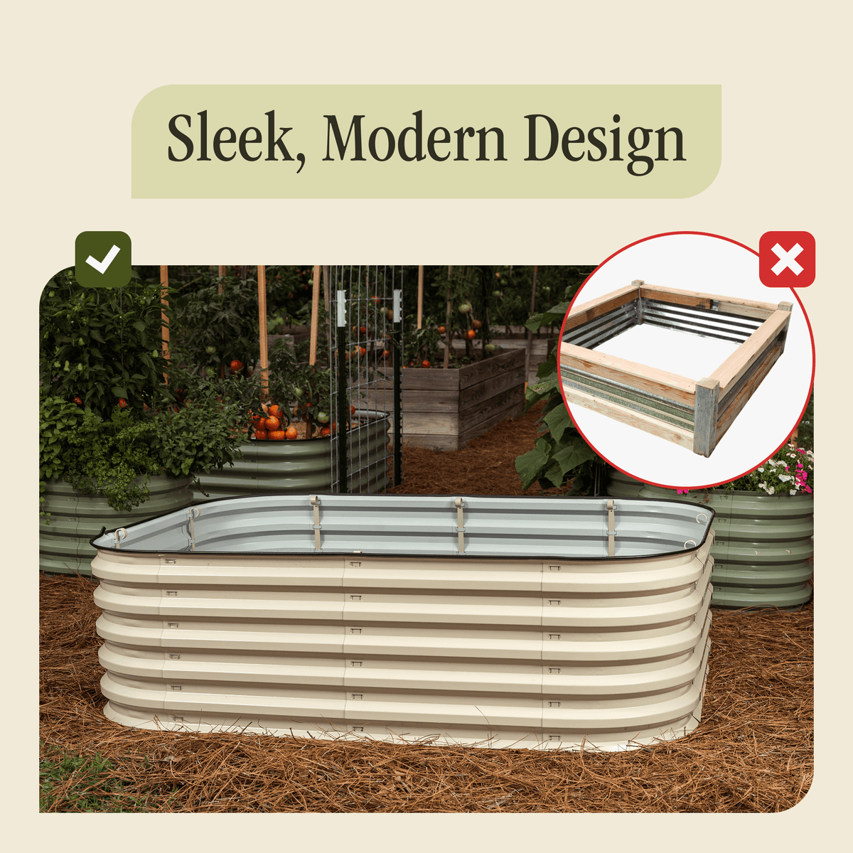 Gro-Rite modular metal raised garden bed kit
