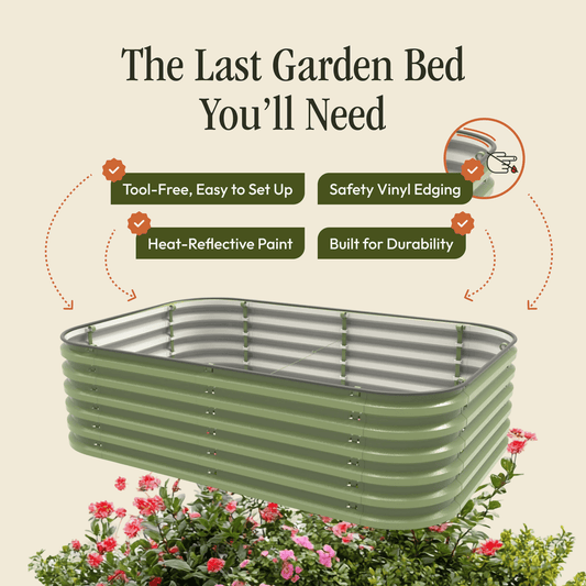 Gro-Rite raised garden bed in Modern Green