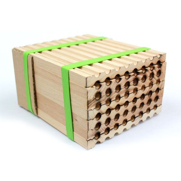 Spring Reusable Wood Trays for Mason Bees - 8mm
