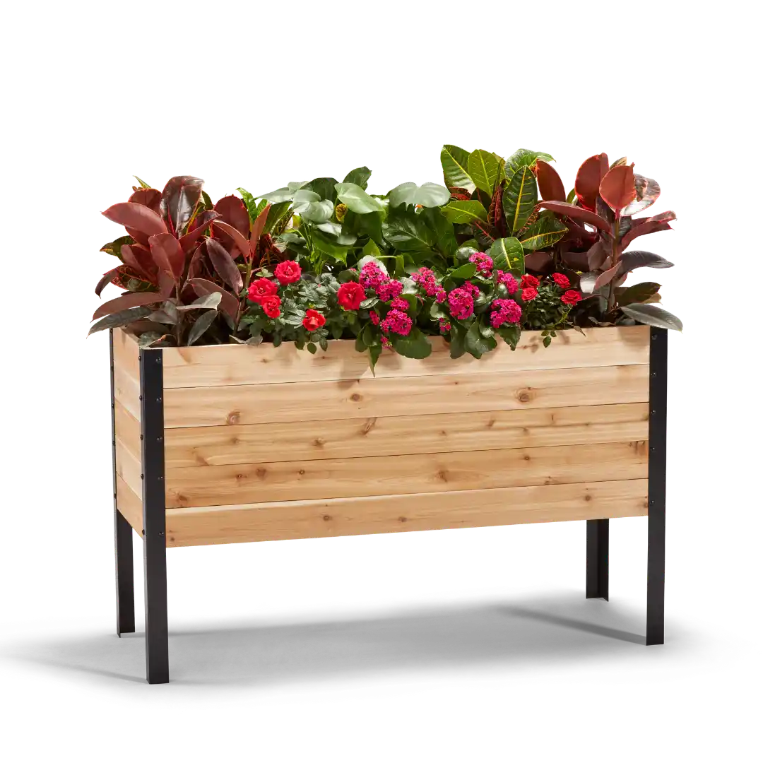 18″ x 48″ Deep Root Raised Garden Bed - 30″ TALL - Select Grade Cedar Planters