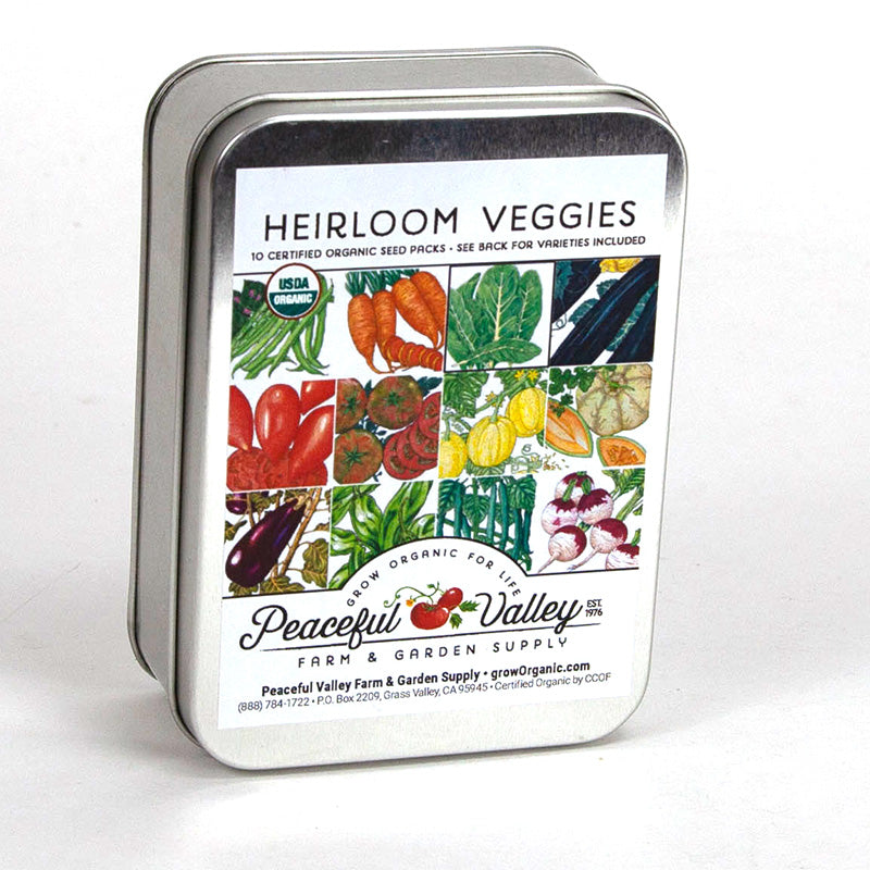 Heirloom Veggies Seed Tin Collection 