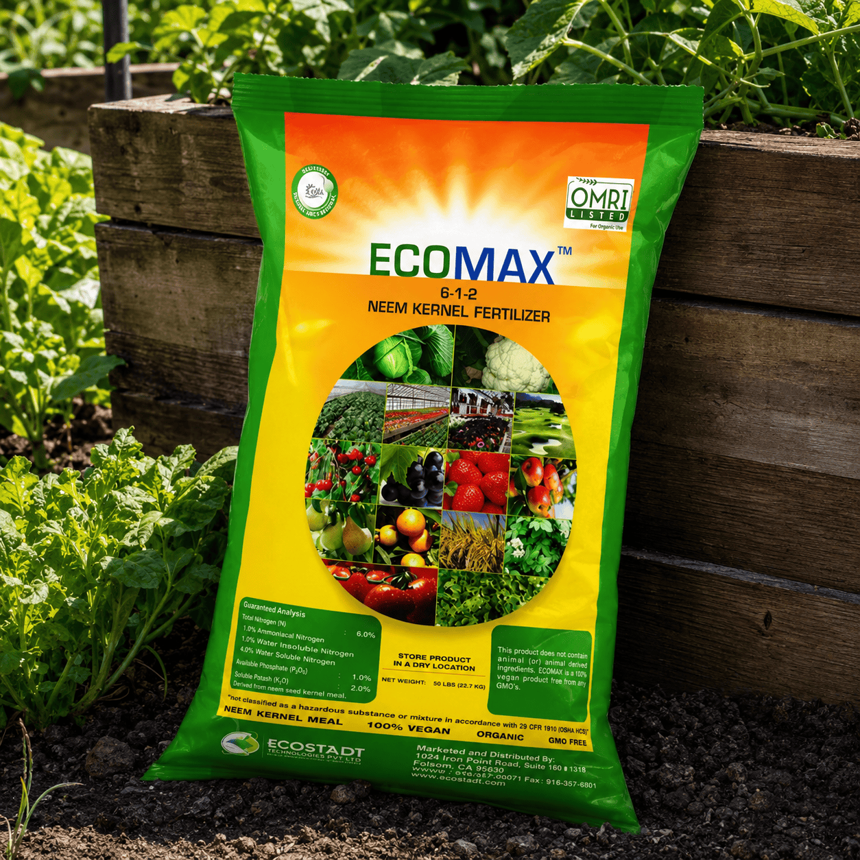 Ecomax Neem Seed Meal 6-1-2 Powder (50 lb) Grow Organic