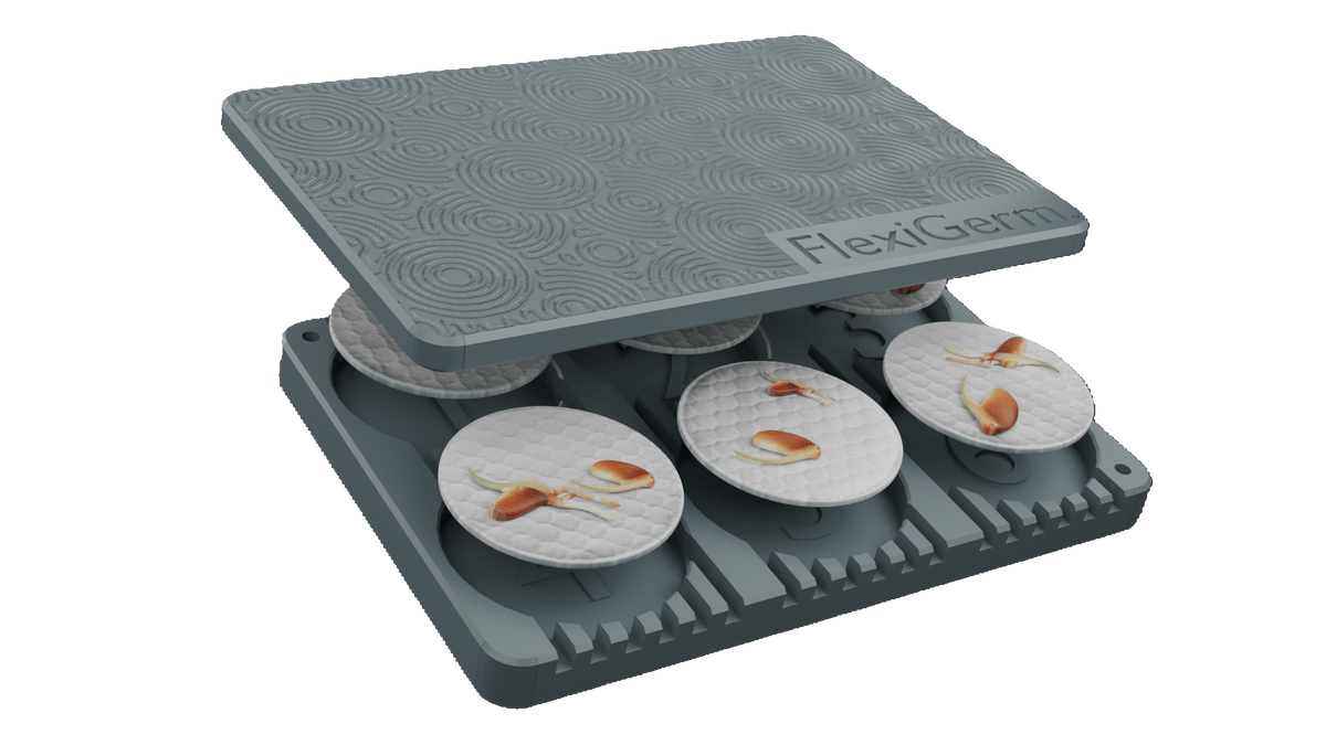 FlexiGerm Silicone Seed Germination Tray Stormy Sky Blue Root Nerds